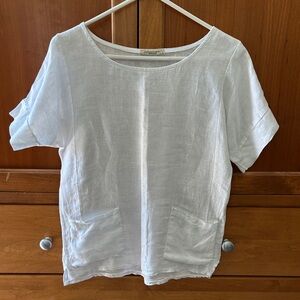 White Linen Women's Top